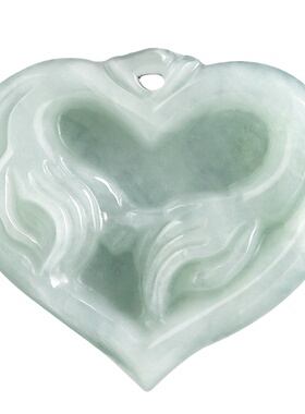 顾人玉天然翡翠执子之手吊坠