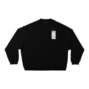 WAVYBOY 罚单卫衣 纯色圆领秋冬季内搭简约百搭宽松休闲无帽长袖