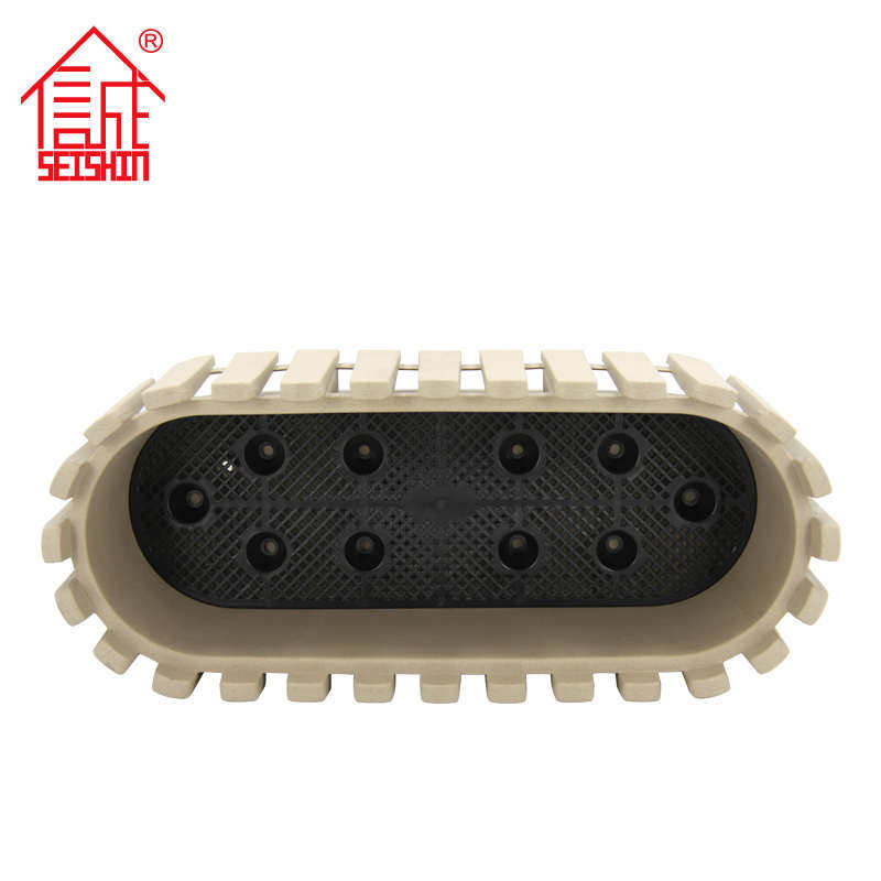 包邮木栅栏风格长圆形加厚树脂种菜盆草花矮牵牛花盆很好看家用简