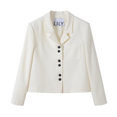 LILY短款设计感撞色小个子西装