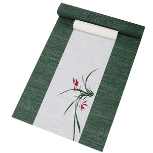 吉佰家干泡台茶席新中式禅意茶桌布宋代美学防水桌旗茶旗垫子茶巾