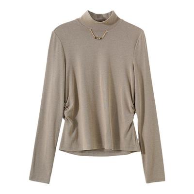 上衣长袖T恤女2024新款修身