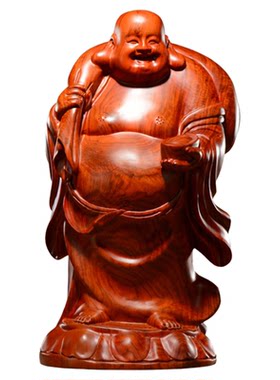弥勒佛家居客厅红木礼品布袋和尚