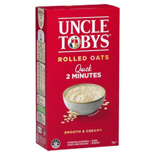 澳洲托比叔叔Uncle tobys rolled oats全麦燕麦片速溶快熟燕麦粥