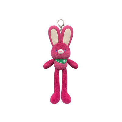 YUYI正版玫红色拉耳兔公仔包挂件