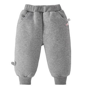 女童加绒裤子冬加厚儿童一体绒长裤小宝宝保暖长裤女孩冬季束脚裤