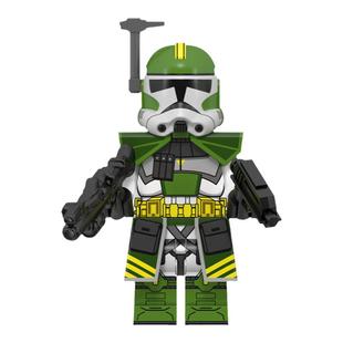 中国积木星战单款王军团系列末日指挥官士兵益智小型拼插积木玩具