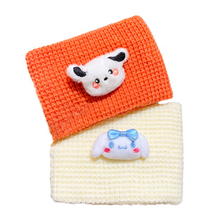 秋冬儿童针织发带女童宽边束发带小女孩上学防风保暖抹额空顶帽