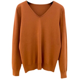 V领打底衫女春秋薄款宽松内搭2026年新款高级感上衣针织长袖毛衣