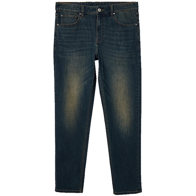 903杰克琼斯男装秋冬弹力复古黄泥水洗九分牛仔裤长裤子男款