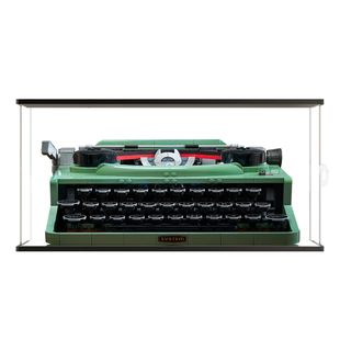 手办收纳盒 适用乐高21327复古打字机积木模型防尘罩亚克力展示盒