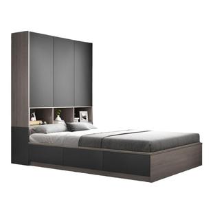 实木多层板儿童榻榻米床衣柜一体小户型带书桌塌塌米次卧室储物床