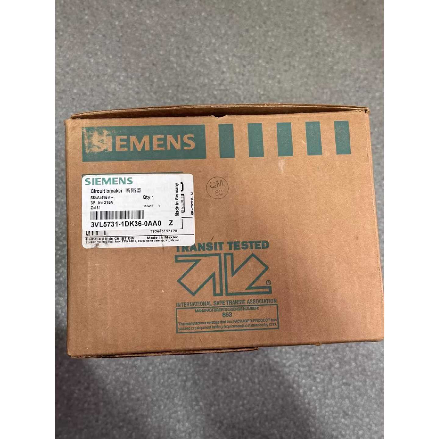 议价西门子SIEMENS塑壳断路器3VL5731-1DK36-0AA0全新原装正品