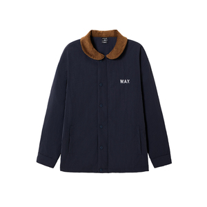 韦恩泽维尔加厚冬季撞色翻领棉服