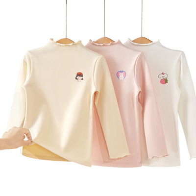 棉奇熊春季半高领长袖打底衫