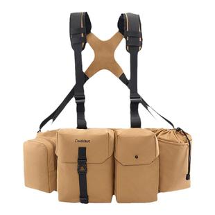 Cwatcun香港品牌战术相机腰包快摄影背带腰带快挂多镜头微单单反适用减压双肩相机镜头腰包专业户外