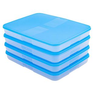 特百惠冷冻饺子盒1.3L食品级冰箱专用不粘连大容量收纳保鲜盒