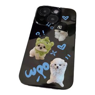 日韩小狗适用OPPOA5/A7/A8/A7X/A11/A57/A83/A32/A59/A72/A93/A95/A96/A97/R9/R11S/R15/R17/A58光面软套情侣