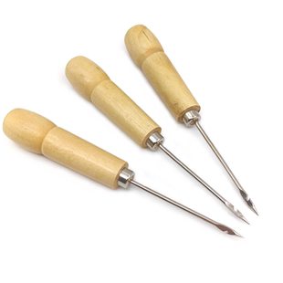 木柄锥子扎针 文具锥针回钩针 凭证装订线钉子针尖勾针木锥财务针