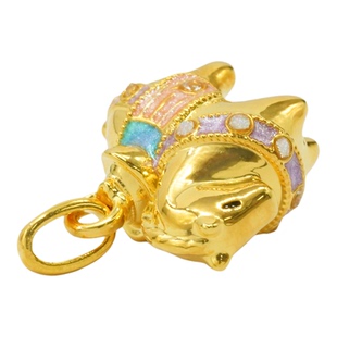 【店铺专属】18k金斑斓点钻小唐马吊坠女马年生肖DIY配件QL07430