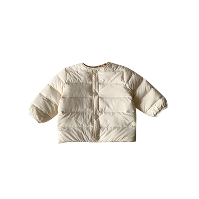 婴儿羽绒外套冬季小月龄宝宝衣服加厚保暖白鸭绒男童上衣冬款外出