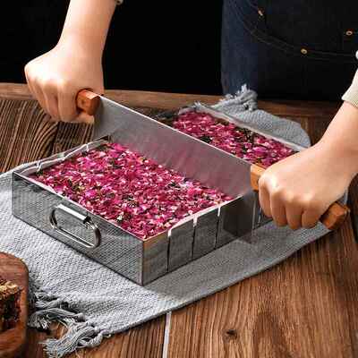 熬阿胶糕制作专用膏冷却定型模具盘切条压板分条活底家用全套工具