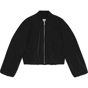 GANNI女装 黑色拉链立领廓形外套夹克衫 F9180099