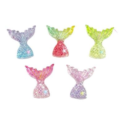 卡通diy树脂配件饰品渐变鱼尾奶油胶发夹手机壳鞋扣钥匙扣吊坠配