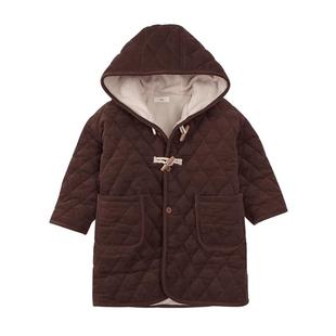 儿童棉衣加绒中长款灯芯绒男童棉服女童加厚2025冬装新款宝宝外套