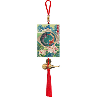 卫生间在西北角东北正北厕所挂件荷花净秽五帝钱吉祥结摆件门对门