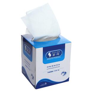 SUOMA索玛盒装面巾纸棉柔软原木纸巾2层家用餐饮80抽/盒*60盒/箱
