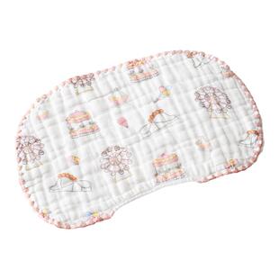 十月结晶新生婴儿枕巾云片枕头宝宝纱布平枕防吐奶吸汗透气纯棉