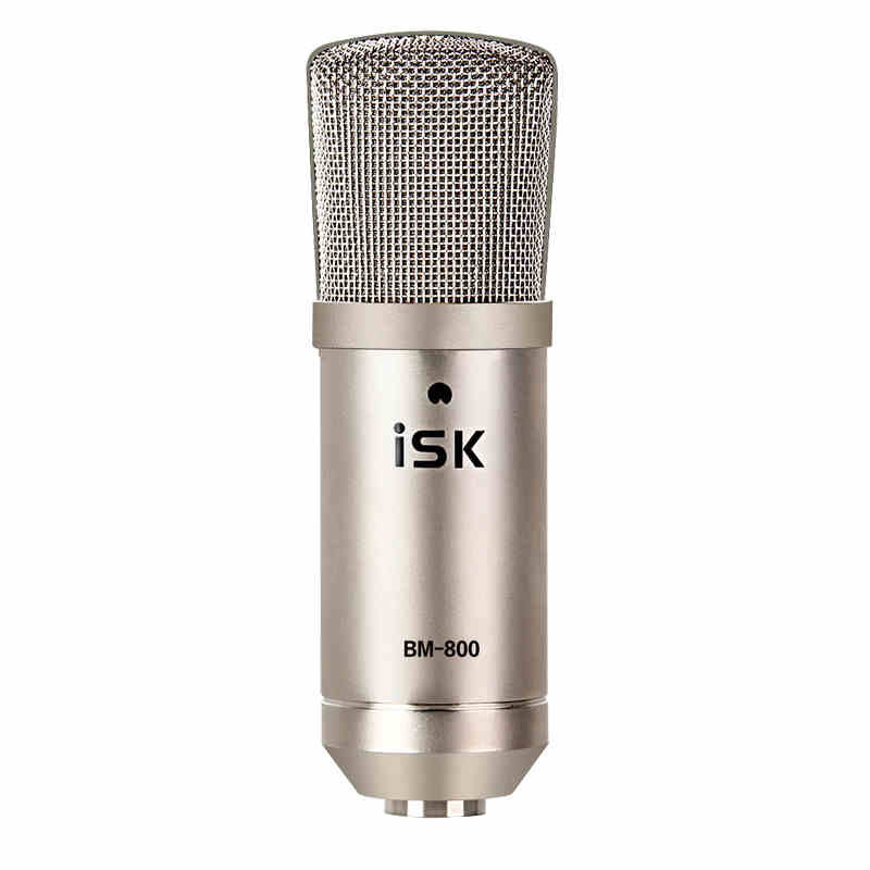 ISK BM800话筒直播设备全套电脑唱歌录音喊麦声卡麦克风套装48V的