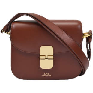 【粉丝专享】A.P.C. Grace Mini 光面牛皮简约斜挎包豆腐包APC