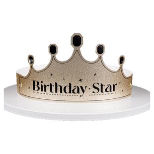 银色磨砂生日帽闪耀折叠帽子蛋糕帽成人儿童宝宝派对帽头饰可定制