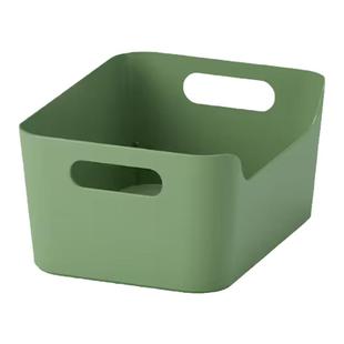 宜家国内代购 乌普道拉 盒子 绿色 黑色 24x17cm桌面收纳盒储物盒