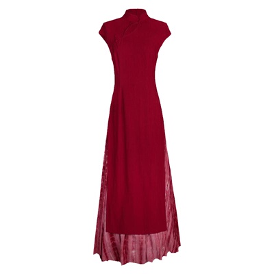 拟梦新中式订婚结婚照旗袍