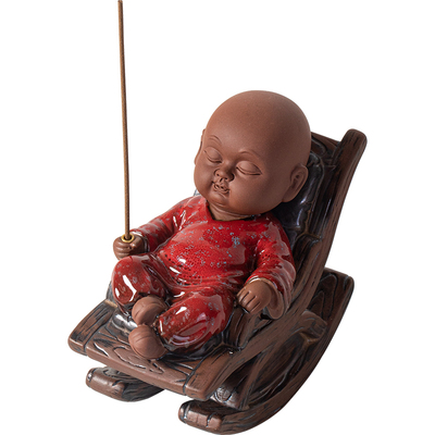 摇摇椅小和尚线香炉创意香插香座