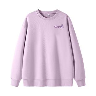 真维斯圆领加绒卫衣女款2026新款春秋冬季小个子时尚洋气宽松上衣