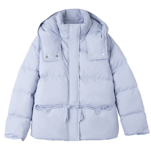 ei童装女童连帽款保暖羽绒服2025冬装新款中大童软糯舒适防风外套