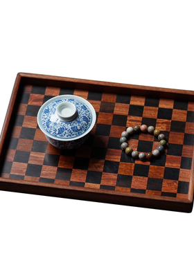 贡匠缅甸花梨茶托盘长方形