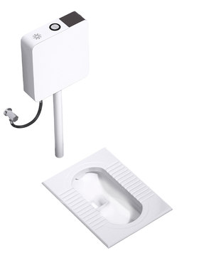家用陶瓷蹲便器冲水箱套装整套大便器蹲厕蹲坑便池蹬便器防臭卫浴