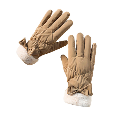 手套冬季女士保暖时尚可爱触屏骑行电动车防风防寒加绒加厚棉手套