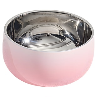 漂亮女士三件套304不锈钢吃饭碗家用一筷勺子渐变色个人专用餐具