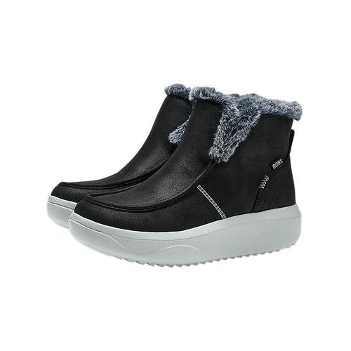 Skechers斯凯奇新款女子复古雪地靴厚底增高显腿长时尚百搭