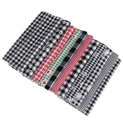 人造棉布料格子布头棉布