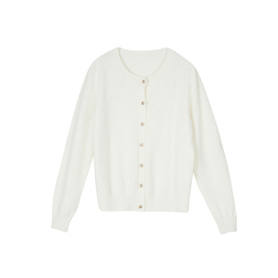 SANI绵羊毛针织开衫外套女2026秋冬保暖高级感长袖毛衣开衫外套女