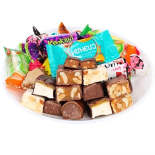 甄选 2斤俄罗斯进口混装混合巧克力多种口味糖果大礼包礼盒婚喜糖