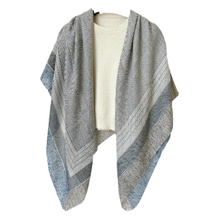 夏季新款小格子亚麻围巾空调房外搭披肩女出游拍照薄款防晒大方巾