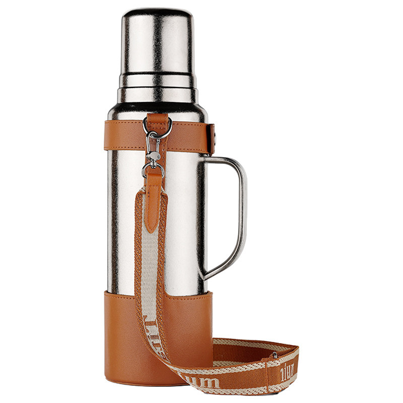 纯钛保温杯大号大容量钛杯男款水杯户外便携焖茶壶全钛茶水分离